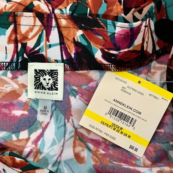 Anne Klein Women's Pull On Skirt sz M Floral Multicolor Leaves NWT - Picture 8 of 10